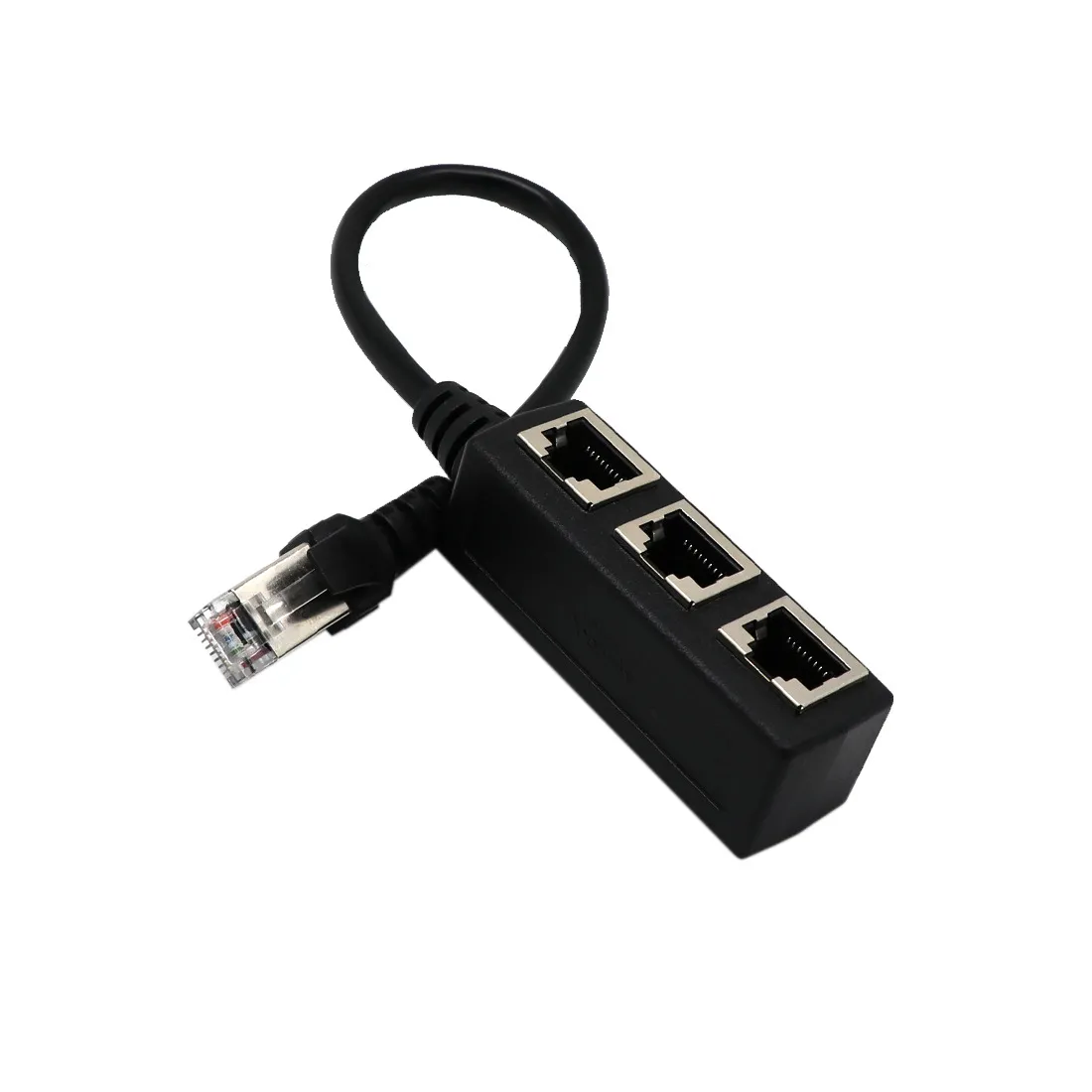 Network Cable Adapter Cable Connecting Line One Male 3 Bus CATE 6 Line – image 4