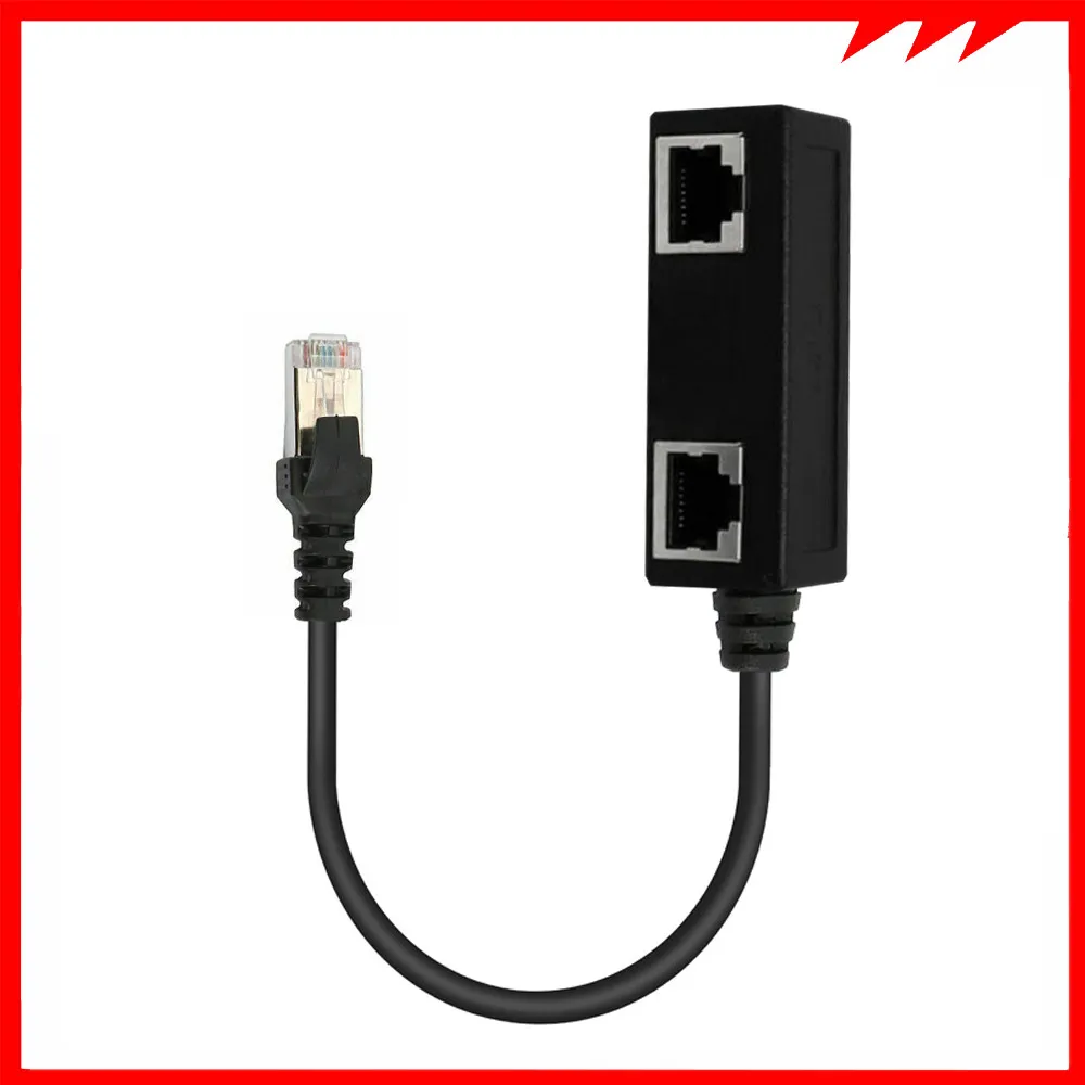 Network Cable Adapter Cable Connecting Line One Male 3 Bus CATE 6 Line – image 6