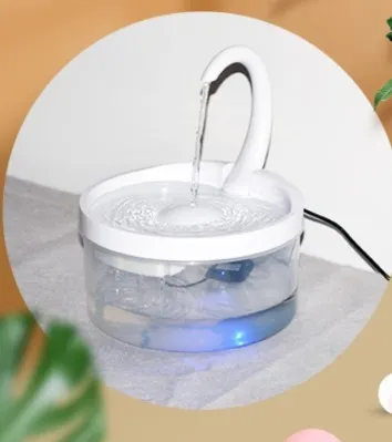 Automatic Circulation Drinking Fountain Drinking Fountain Pet White Led Light - Shop at LoveMi