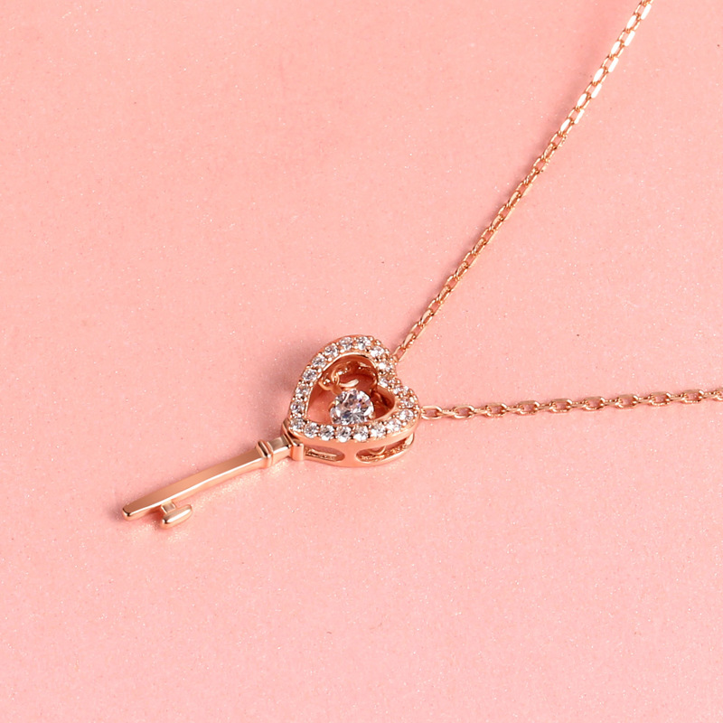 Silver Jewelry Love Key Smart Sterling Silver Necklace