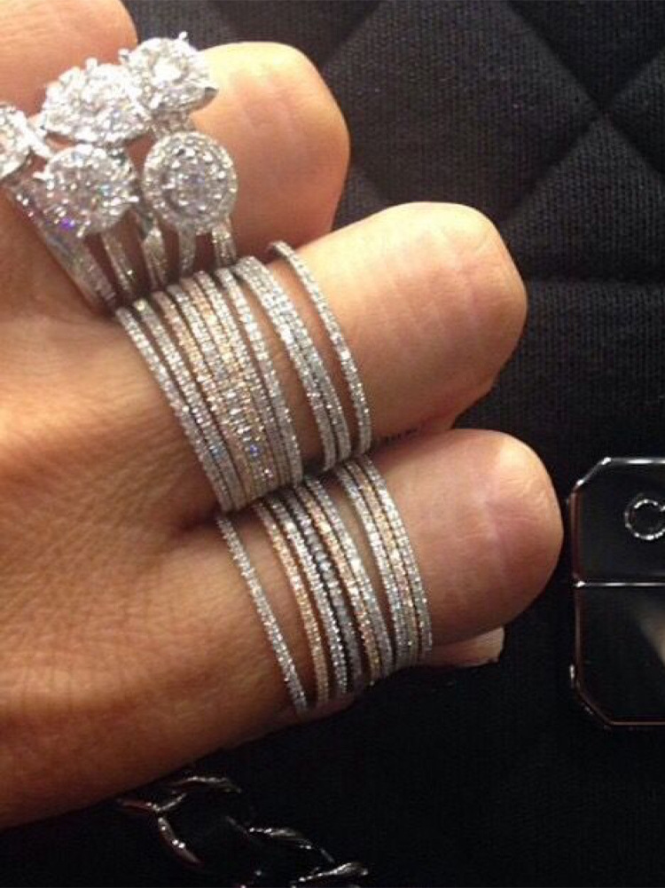 European And American Fine Diamond Ring Simple