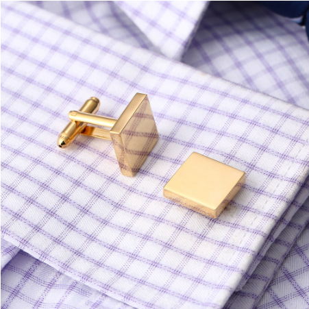 Gold-Tone Geometric Cufflinks, picture 4 of 5