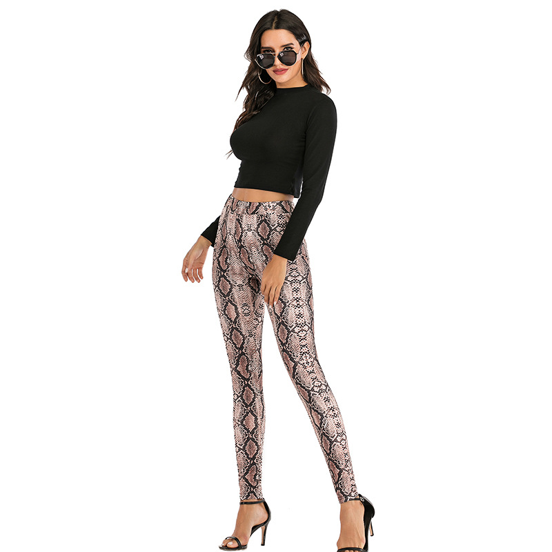 Title 2, Printed Casual Slim Slim High Waist Pencil Pants