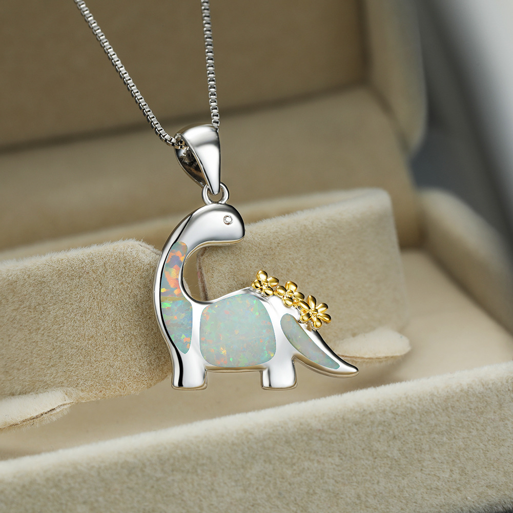 Dinosaur Necklace Female Cute Animal Elements
