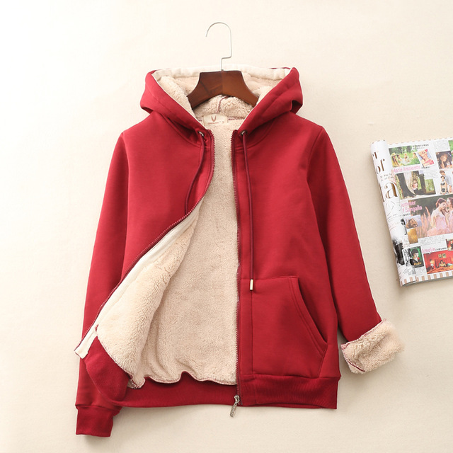 Plus Size Womens Cashmere Winter Warm Coats Thick Parka War - Image 2