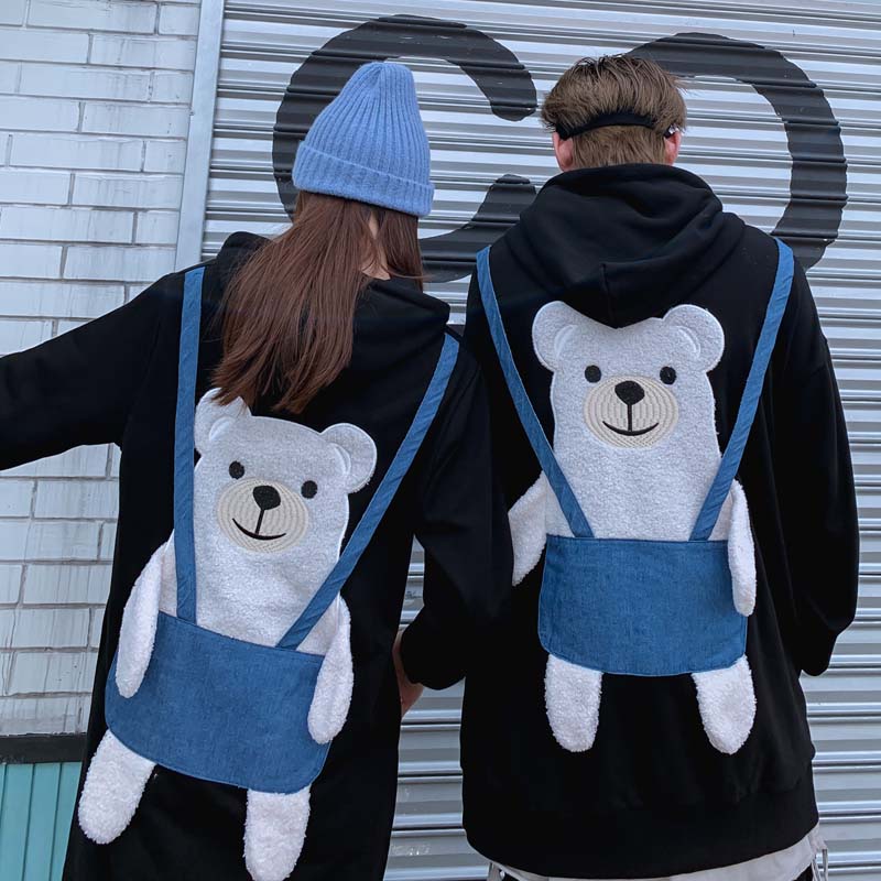 Title 3, Back Sling Bear Towel Embroidery Loose Trendy S...