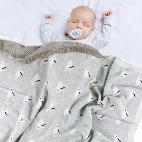 Baby Blanket Knitted Bunny Hug Windproof Cover