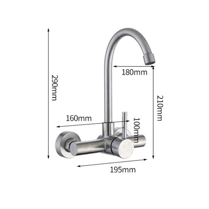 Title 2, In-wall Sink Faucet With Double Holes