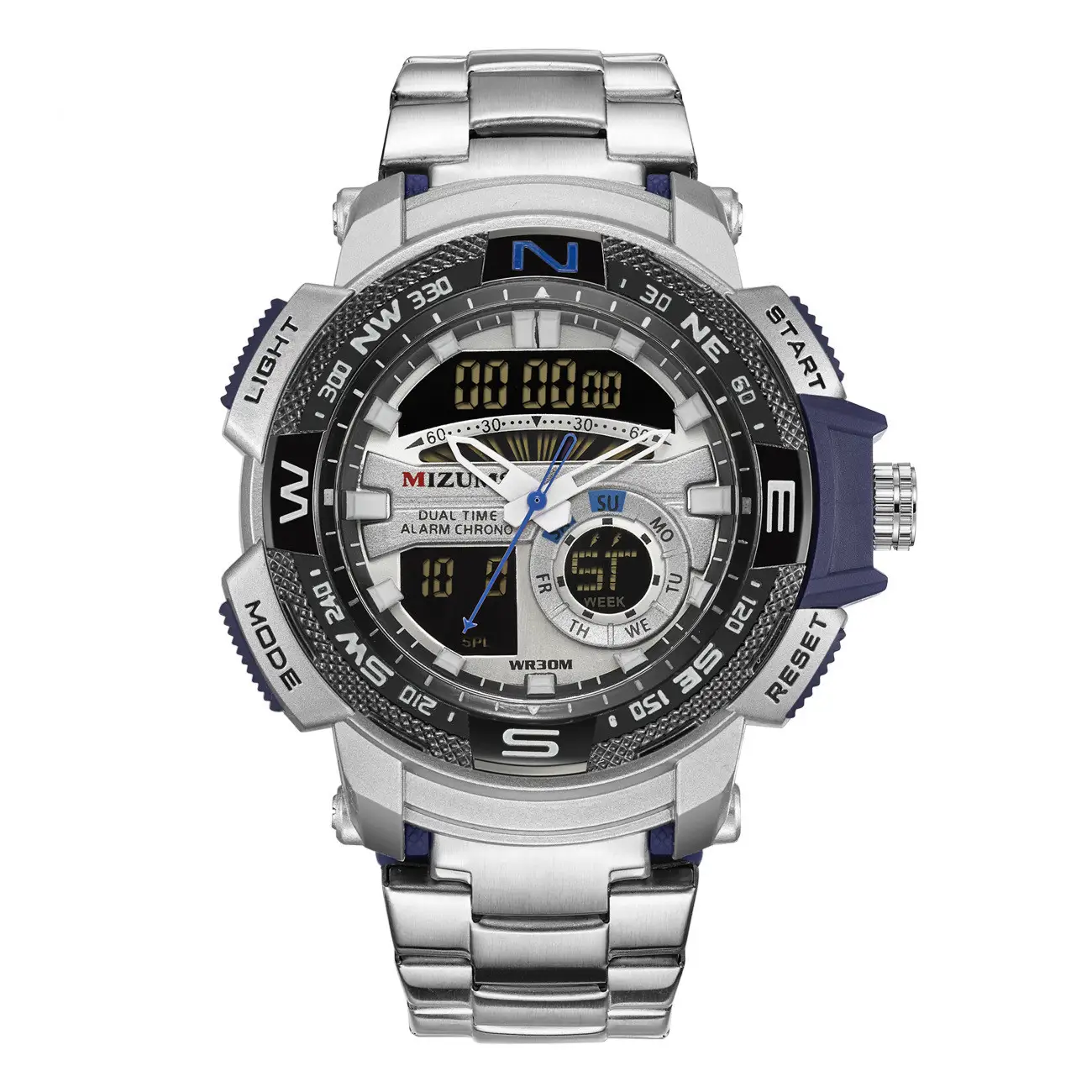 New Men's Watch Waterproof Steel Band Quartz Watch Sports Electronic Watch