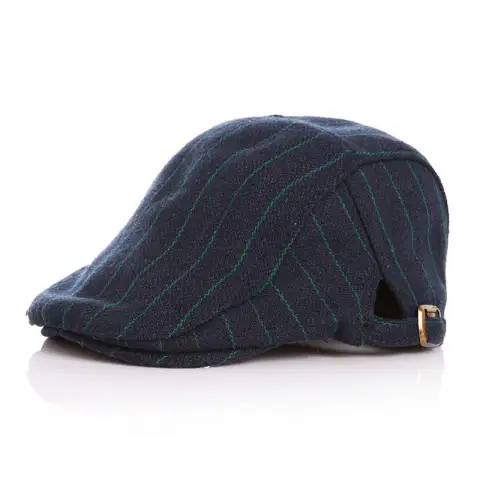 Baby's Striped Cap with Tweed in Spring and Autumn