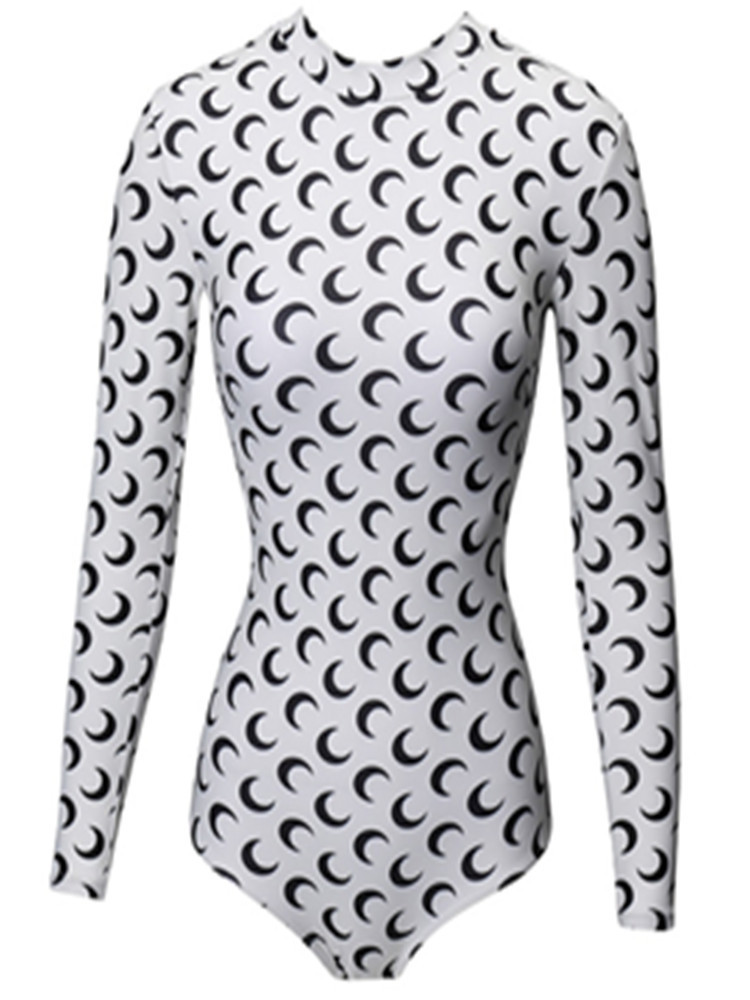 Slim One-Piece Triangle Long-Sleeved Sunscreen Swimsuit