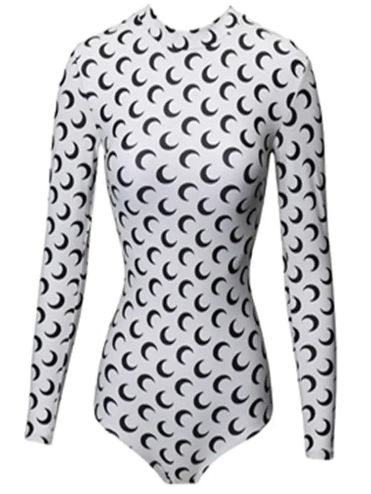 Slim One-Piece Triangle Long-Sleeved Sunscreen Swimsuit
