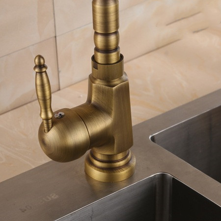 Antique Copper Color Full Copper Rotatable Vegetable Sink Sink  Basin Faucet