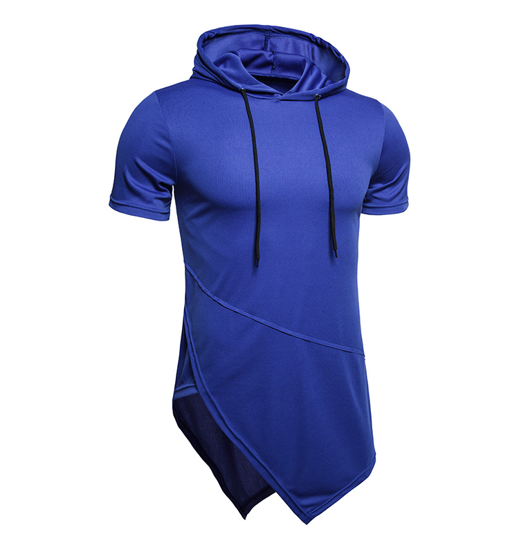 New Men's Casual Hooded Pullover Short-Sleeved T-Shirt