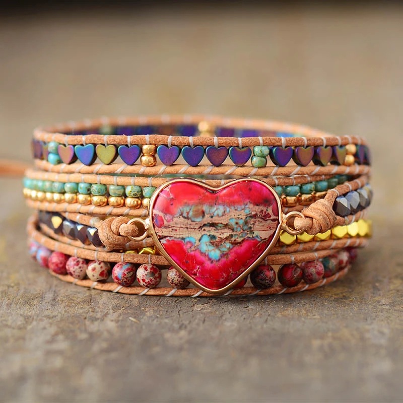 Ethnic Style Love Accessories Mixed Stone Bracelet