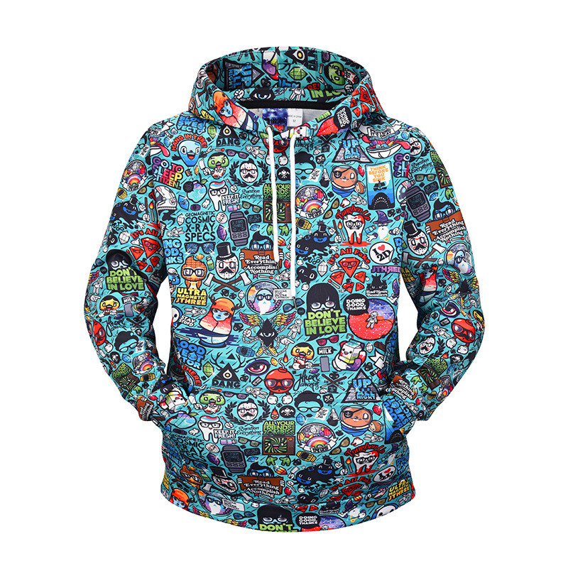 Title 4, European and American 3d Digital Printing Hoodie