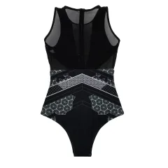 19 Miracle Clothing New Cross-border Swimsuit Print Sexy Bikini One-Piece Swimsuit Bikini - Black - View 1