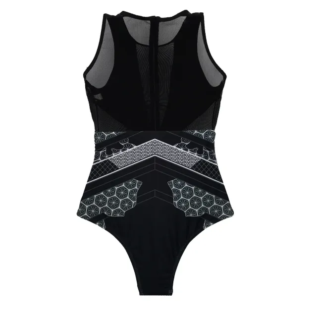 19 Miracle Clothing New Cross border Swimsuit Print Sexy Bikini One Piece Swimsuit Bikini Black - Shop at LoveMi