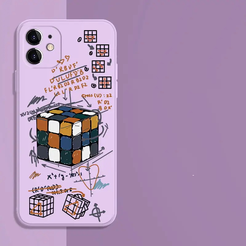 Deconstructed Rubik's Cube Mobile Phone Case All-Inclusive Soft Anti-Drop Cover