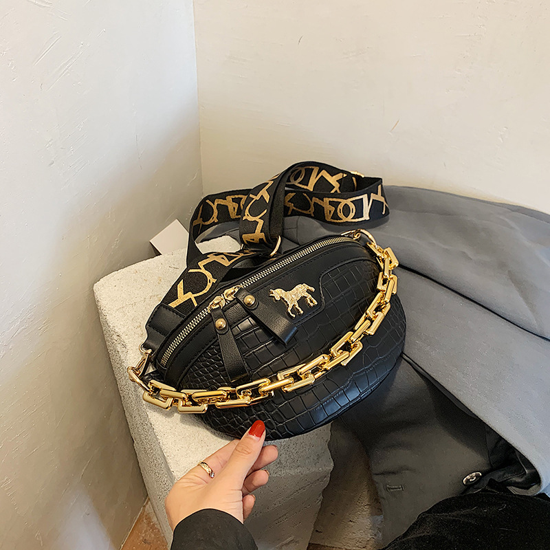 Fashion Crocodile Pattern Shoulder Bag Chain Small Bag