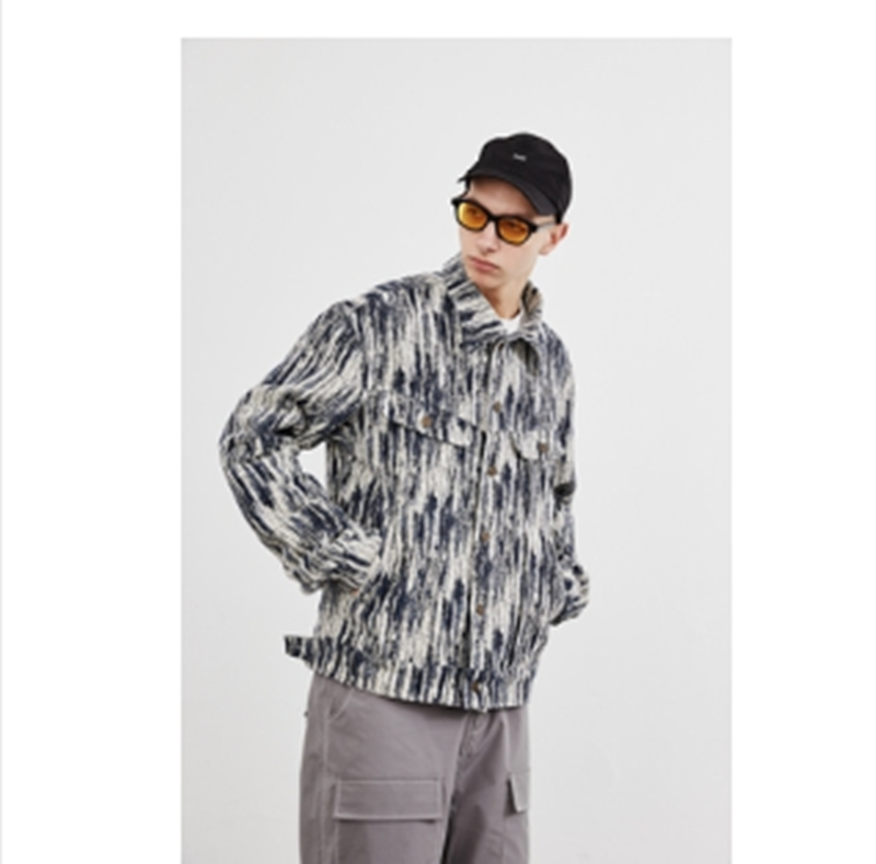 Loose Trendy Snowflake Washed Denim Jacket