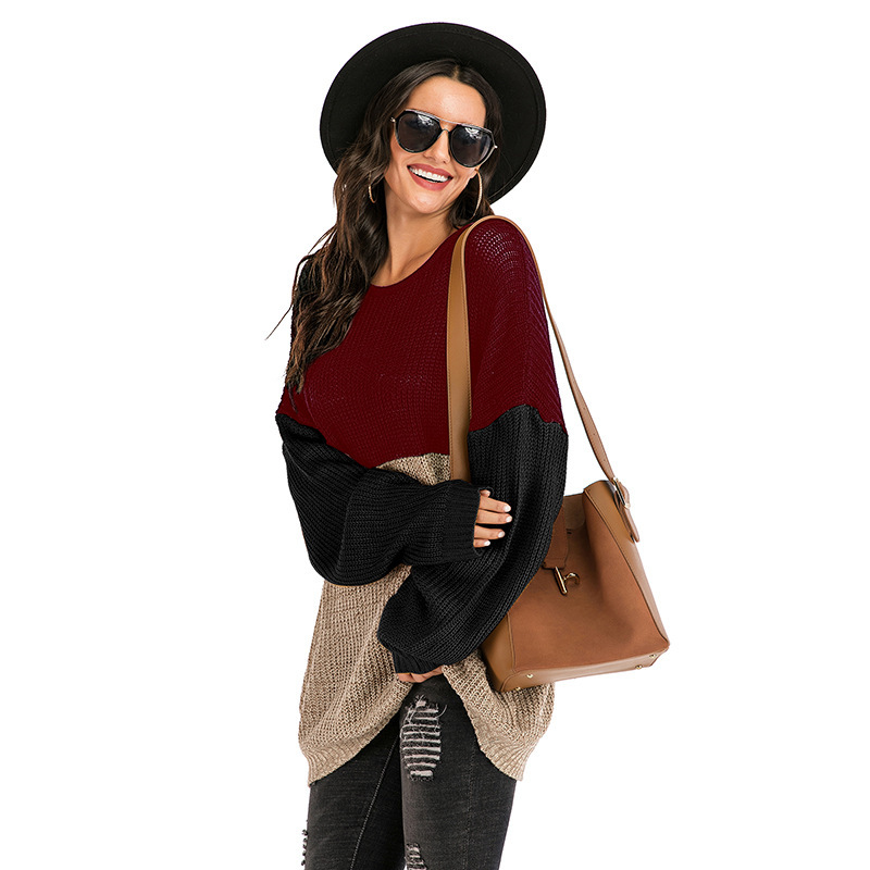 Title 3, Mid-Length Sweater Women Fall Winter Wide Round...