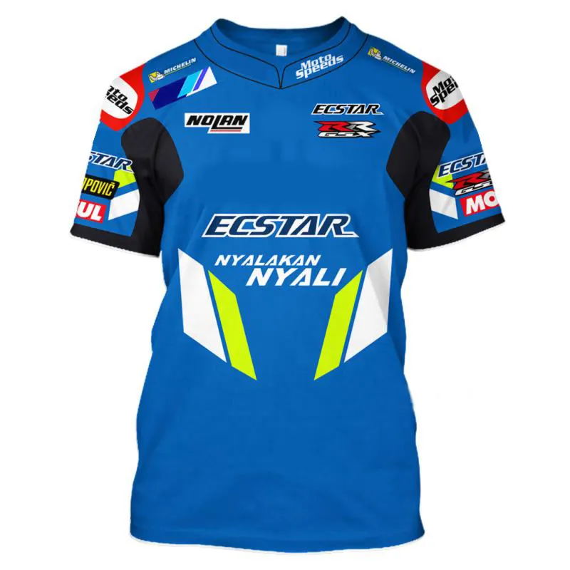 Digital Printed Racing Suit Motorcycle Short-sleeved T-shirt
