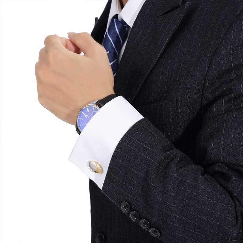 Two-Tone Brushed Cufflinks, picture 2 of 4