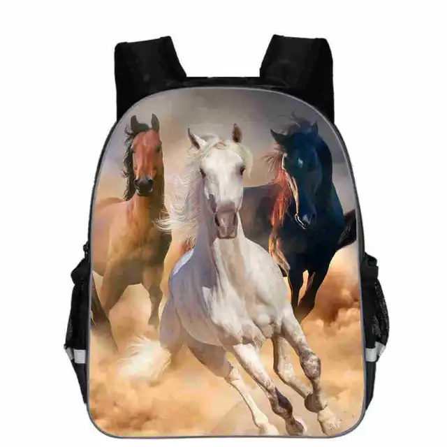 Horse Schoolbag Animal Head High School Junior High School Elementary School Toddler Cartoon Lightening Backpack C 13 - Shop at LoveMi
