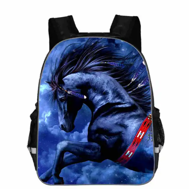 Horse Schoolbag Animal Head High School Junior High School Elementary School Toddler Cartoon Lightening Backpack G 16 - Shop at LoveMi