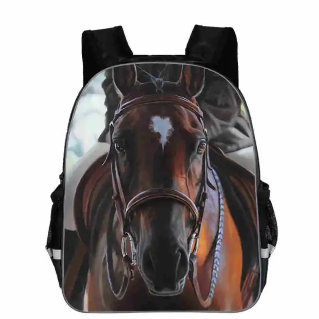 Horse Schoolbag Animal Head High School Junior High School Elementary School Toddler Cartoon Lightening Backpack A 18 - Shop at LoveMi