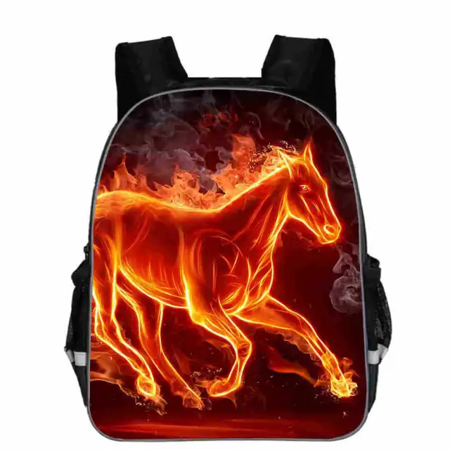 Horse Schoolbag Animal Head High School Junior High School Elementary School Toddler Cartoon Lightening Backpack E 11 - Shop at LoveMi