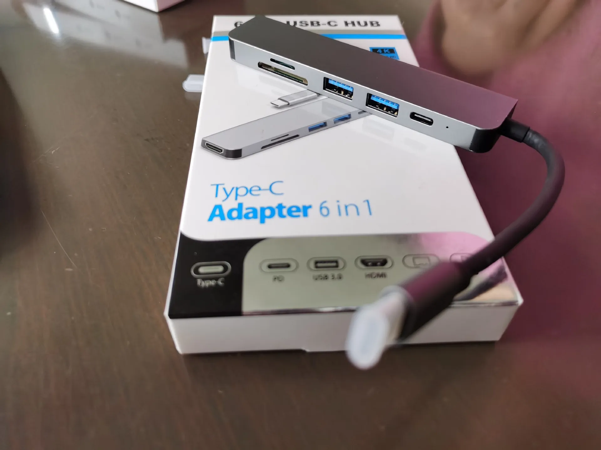 Multi Function Dock 4k Hd Usb Notebook 6 In 1 – image 3