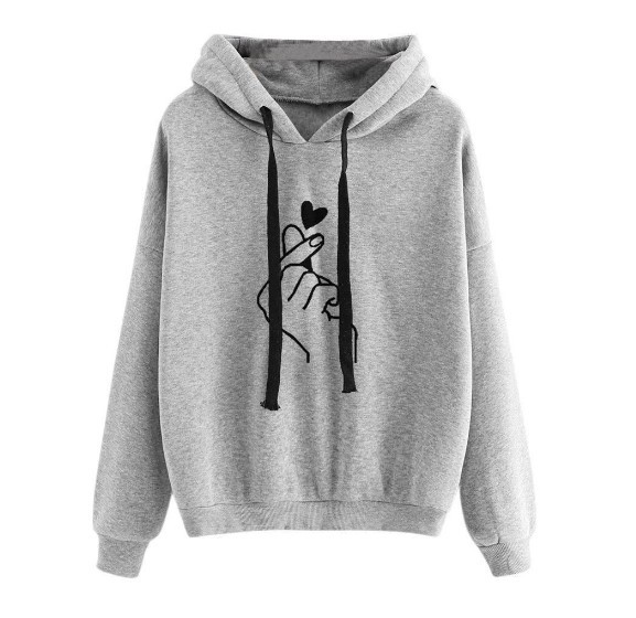 Title 3, Loose Casual Printed Hooded Women