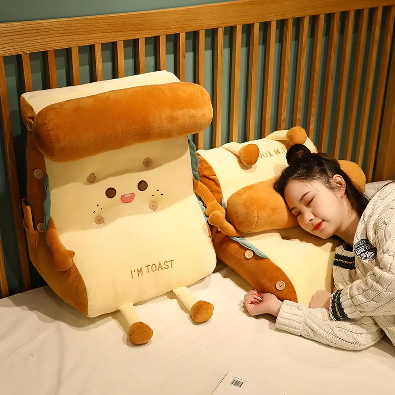Toast Bread Bedside Cushion Back Pillow with Headrest Sofa