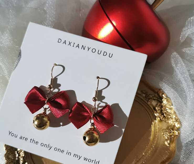 Christmas New Year Bells Bow Cute Japanese