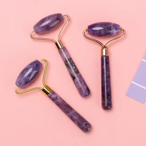 Amethyst Roller Single and Double-Headed Beauty Jade Massager