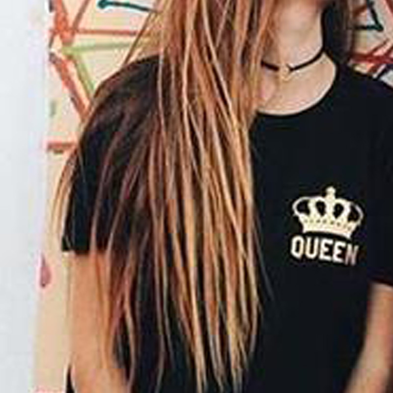 Fashion Simple Black Print Short Sleeve