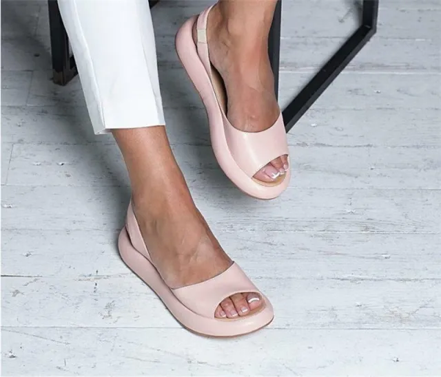 Fashion Fish Mouth Flat Sandals Women Europe and America Pink - Shop at LoveMi