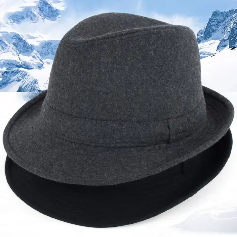 Autumn and Winter Men's Top Hat Woolen Hats