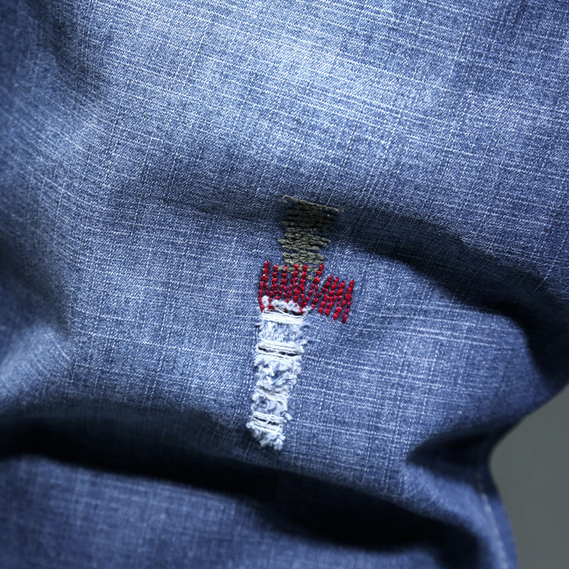 Thin Loose Straight Leg Casual Embroidered Shorts With Holes