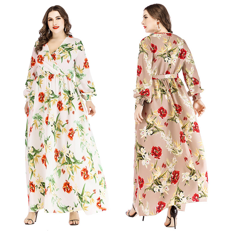 Explosive Plus Size Dress Creative Lantern Sleeve Fashion Trendy Skirt