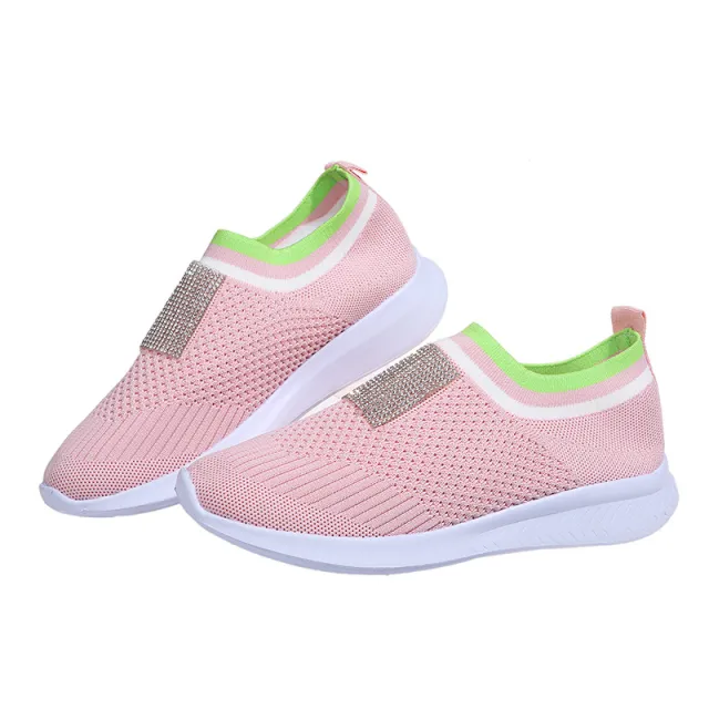 Low Top Fashion Knit Sneakers Pink - Shop at LoveMi