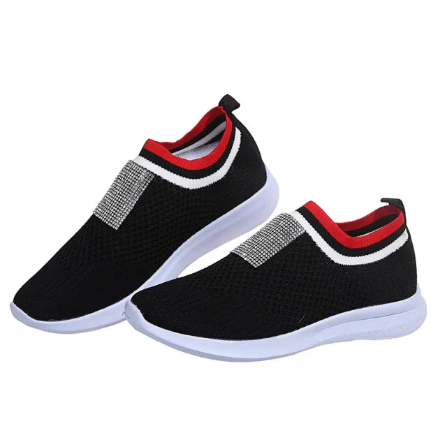 Low Top Fashion Knit Sneakers Black - Shop at LoveMi