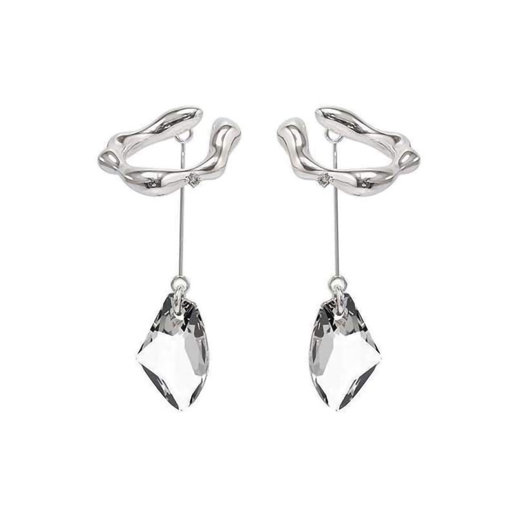 Винтажная хрустальная кисточка без зажима для ушей с пирсингом