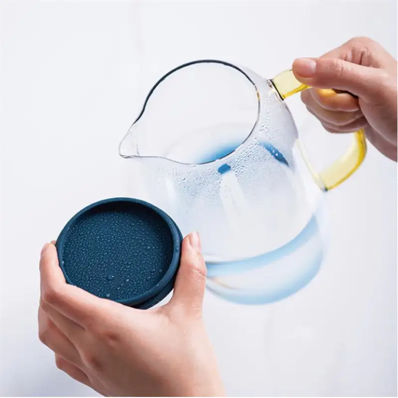 Cutelife Cold Glass Water Bottle Jar Kettle Transparent Larg