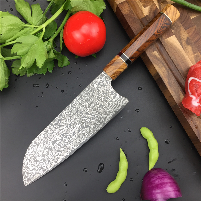 Title 2, Damascus 8 Inch Japanese Style Chef