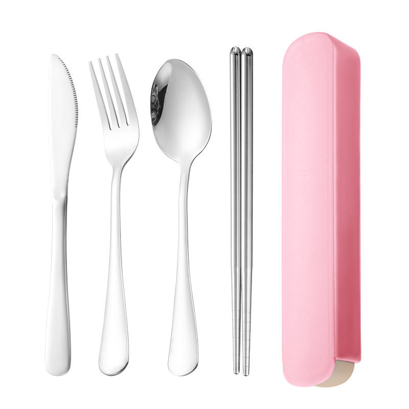 Portable Four-Piece Knife, Fork, Spoon And Chopsticks Set  