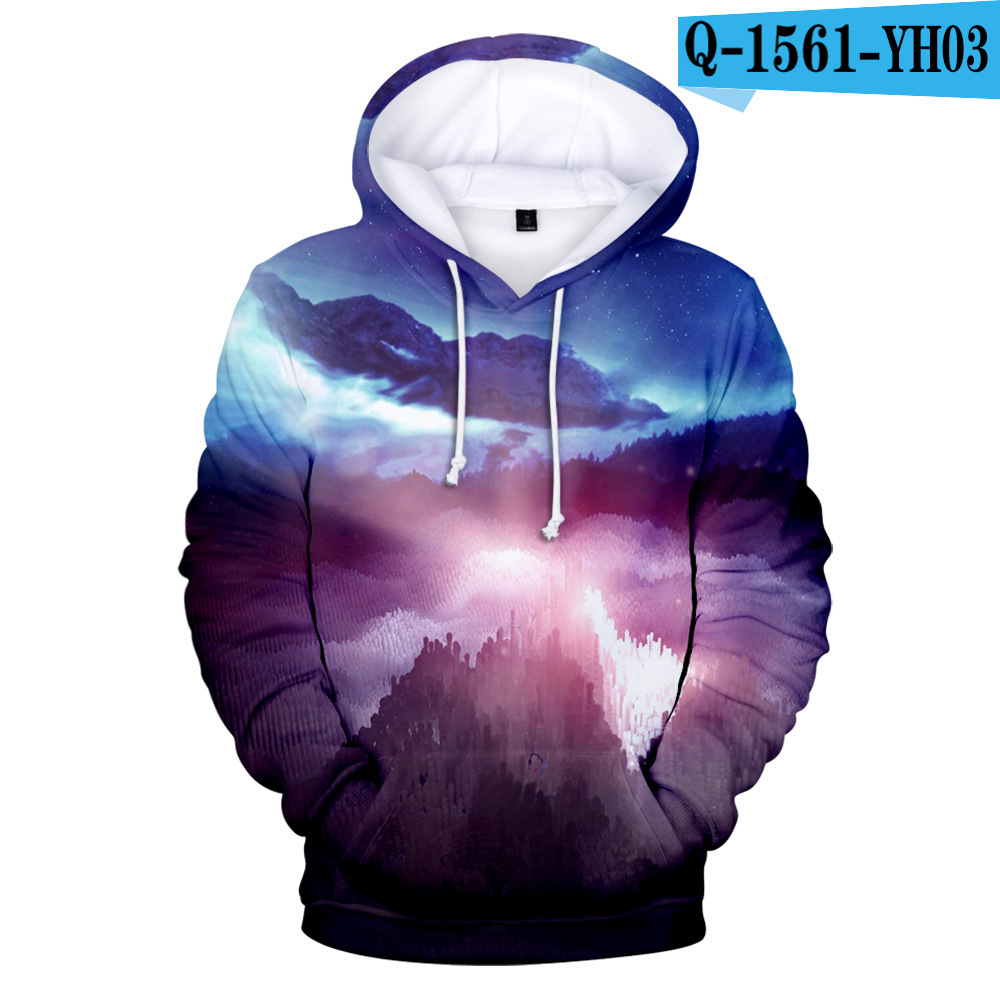 Fashionable 3D Digital Printed Hooded Sweatshirt For Men And Women Couples