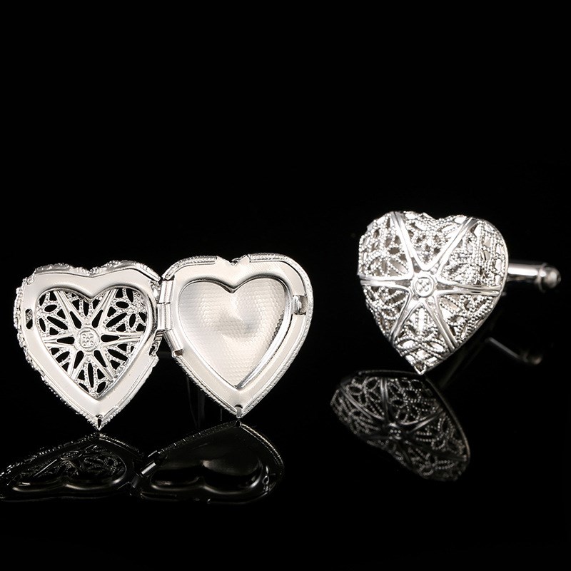 Silver-Tone Geometric Shirt Cufflinks